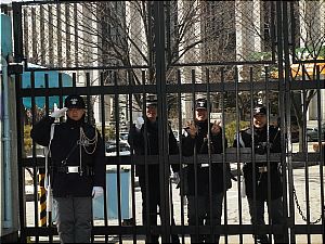 Happy guards in Seoul