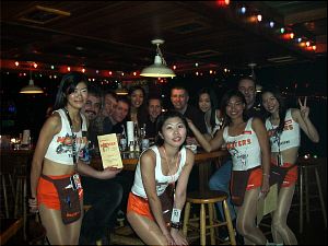 Hooters girls and Milky in Hell or is it Heaven
